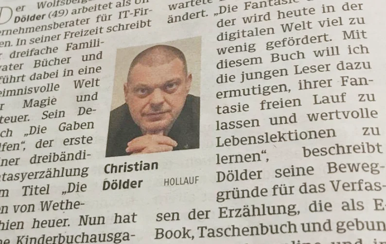 Zeitungsartikel Kleine Zeitung Kinderbuch Wetherid