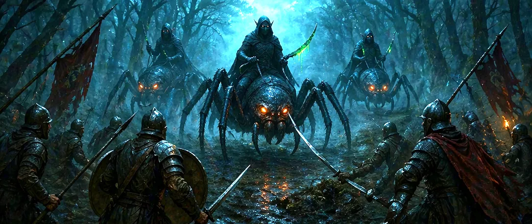 Spinnenreiter im Moor